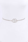 CG Logo Rhinestone Dainty Chain Belt